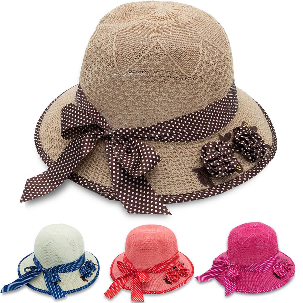 Chapeu Infantil Menina Praia Piscina Verao Floppy Aba Larga Grande - Promocao