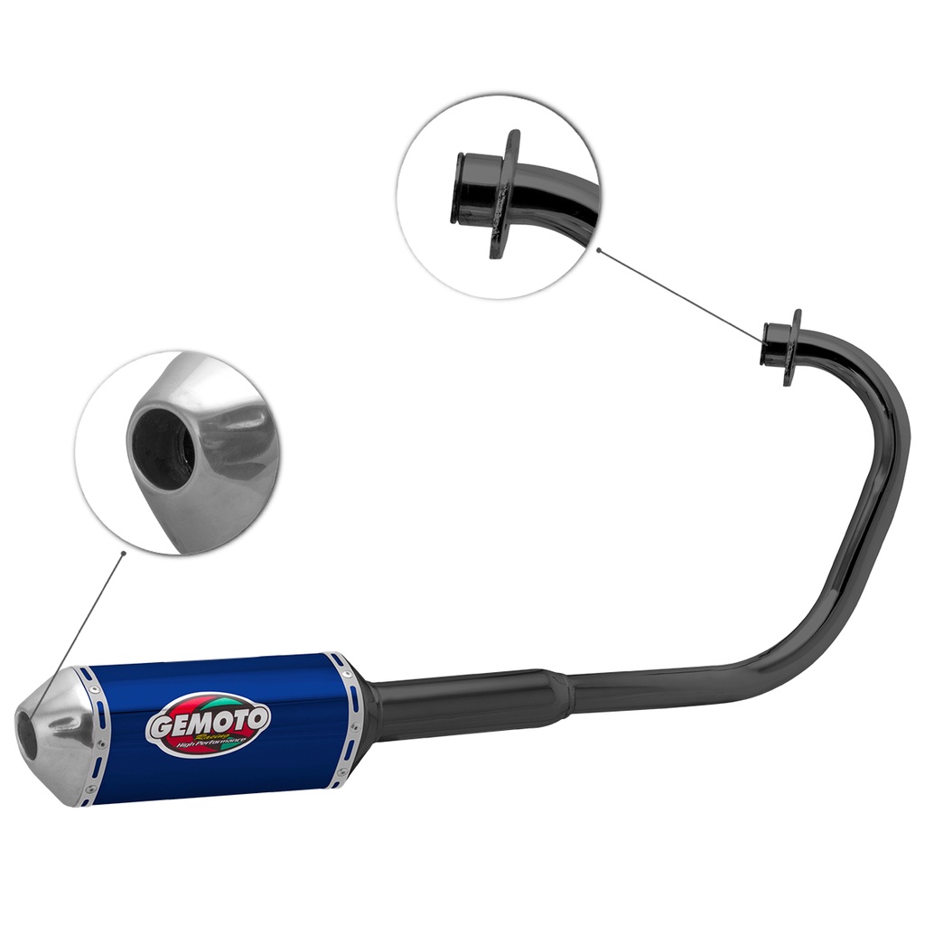 Escapamento Escape Gemoto Racing 3 Trioval Titan KS ES 150 2009  A 2013 / Fan 150 Mix 2010 A 2013