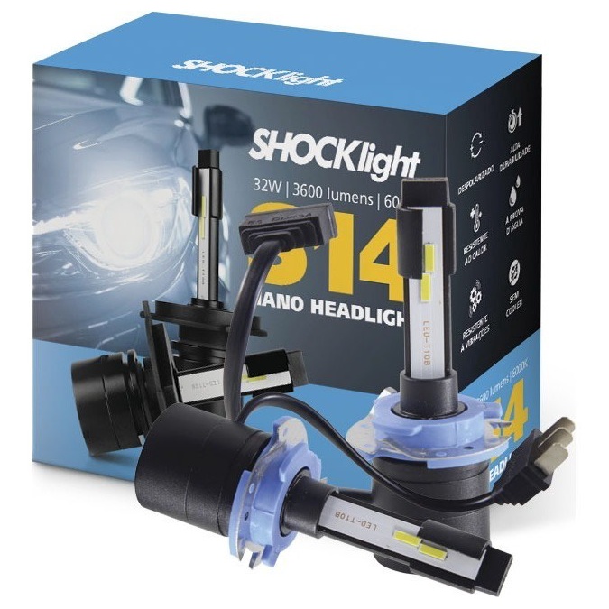 Par Lâmpada Shocklight Super LED S14 Nano H15 32W 6000K 3600 Lumens - (SLL-140015)
