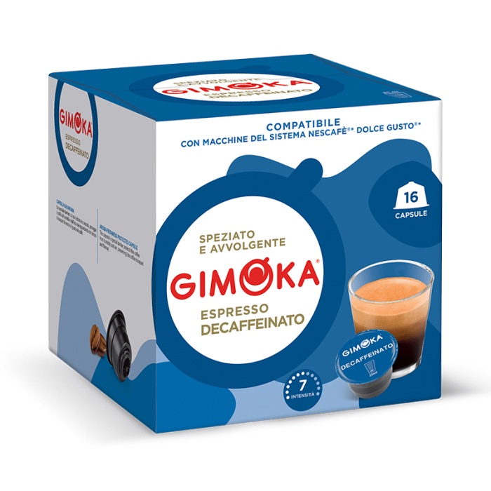 Cápsulas P/ Cafeteira Dolce Gusto Gimoka Descafeinado 16 Uni