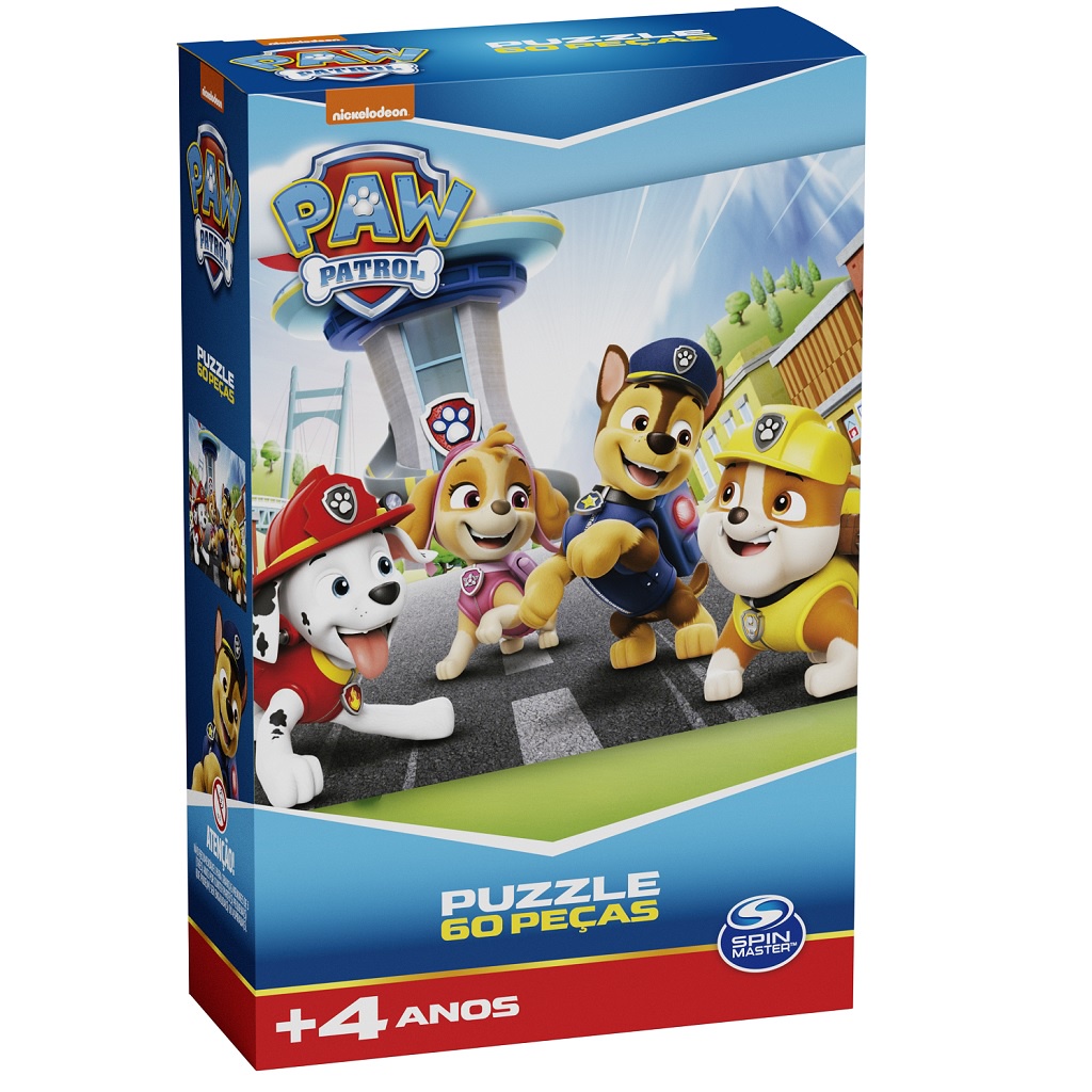 Quebra Cabeça Patrulha Canina 60 Peças Infantil - grow em Oferta na Shopee