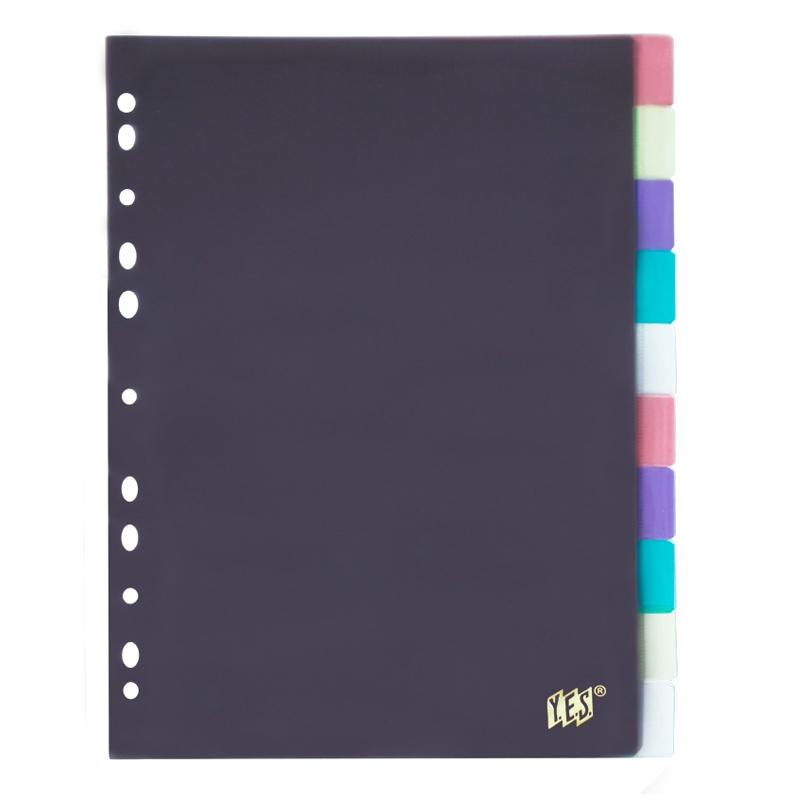 Divisória colorida A4 10 projeções com visor 10INTBA-SOR Yes em Oferta na Shopee