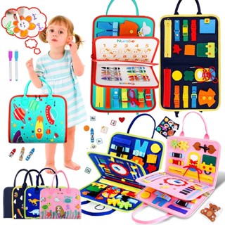 Early Montessori Education Busy Board for Children Desenvolvimento De Brinquedos Sensoriais Habilidades Motoras Finas Vestuário Básico Para Idades 1-4