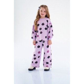 Conjunto Blusão e Calça Pantalona em Molecotton Infantil para Menina Up Baby