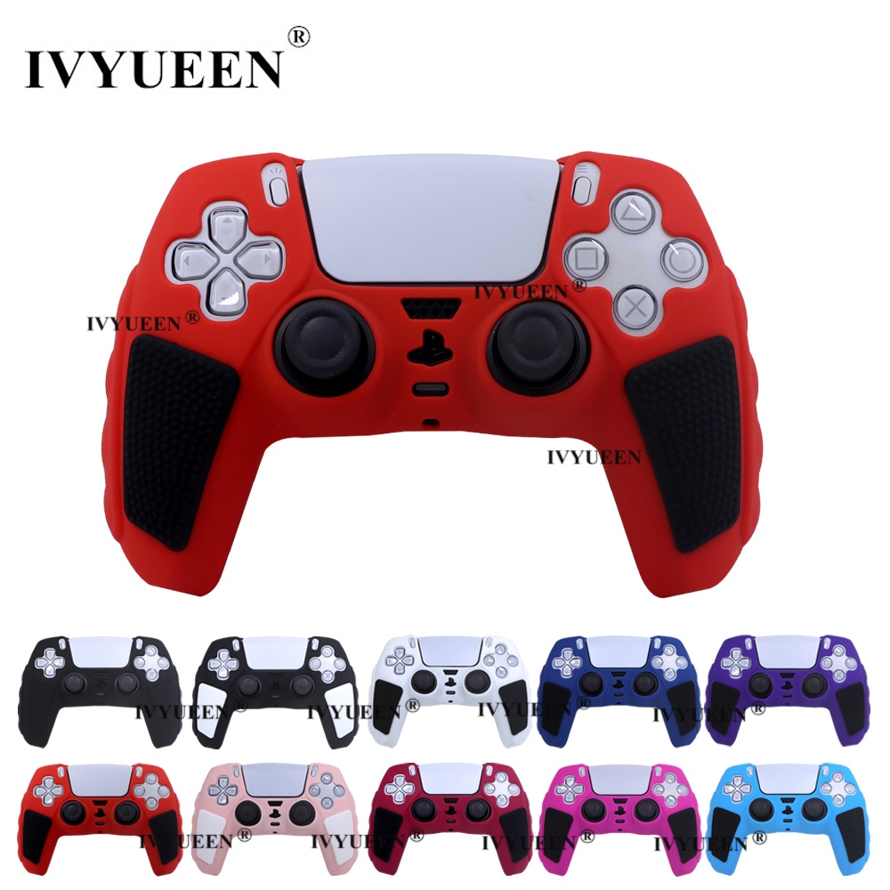 IVYUEEN Pele De Silicone Extra Grossa Para PlayStation 5 PS5 DualSense Controlador Capa Protetora De Borracha