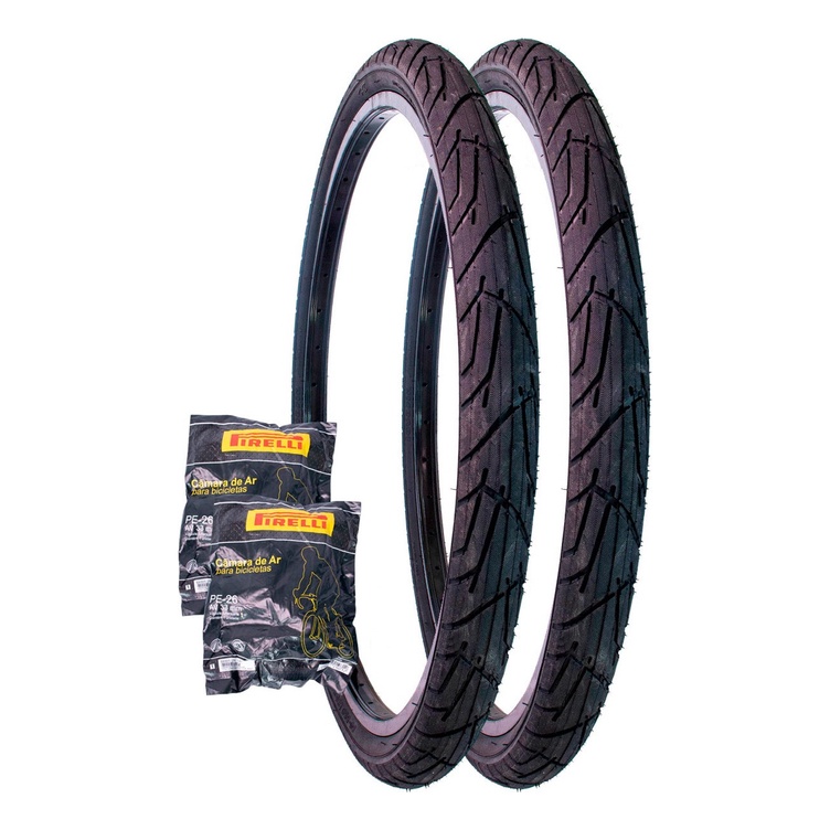 Par Pneu Bike Praieiro Levorin Aro 26x1.95 +2 Camara Pirelli