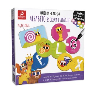 Quebra-cabeca Alfabeto Escreva E Apague Brinquedo Infantil em Oferta na Shopee