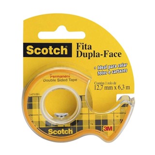 Fita dupla face Scotch com suporte 12,7mm x 6,3m 3M