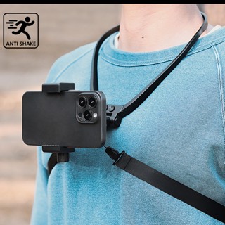 Suporte De Pescoço Anti-Vibração Para Montagem iPhone Smartphone Running Cycling Record Vlog Vídeo