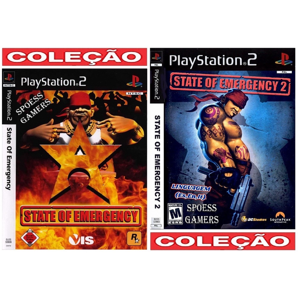 Jogo Ps 2 State Of Emergency 1 E 2 Coleção (2 Dvds)