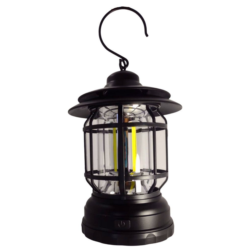 Lampião Lanterna Led Portátil De Camping Retro para Barraca Caminhadas Pescar Acampamento