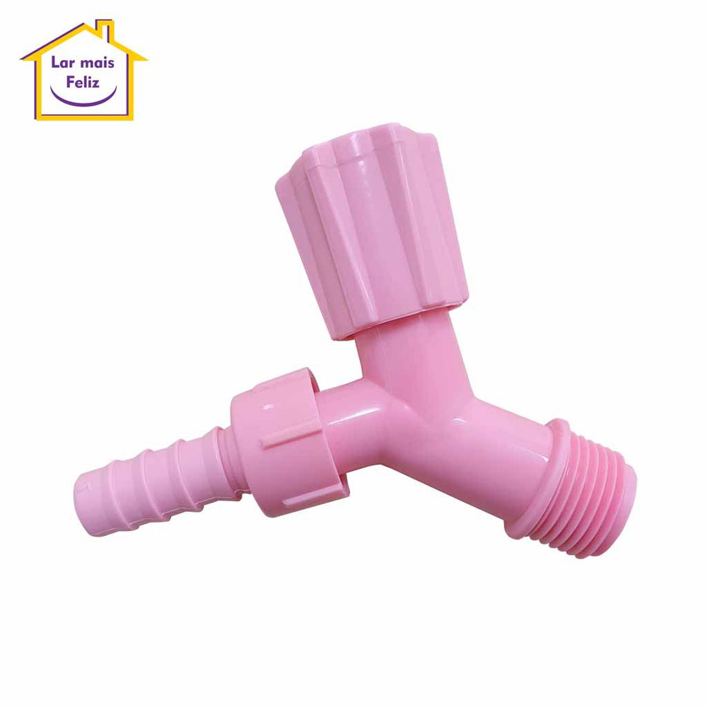 Torneira para Jardim com Redução 1/2" x 3/4" - 9 cm Rosa Claro em Oferta na Shopee