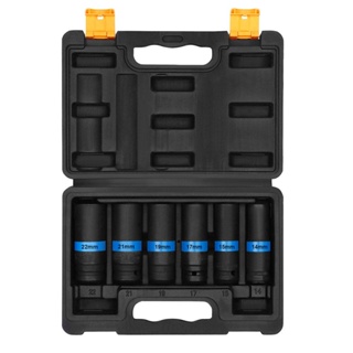 6 Soquetes de Impacto 1/2 Pol. com Maleta de Acondicionament em Oferta na Shopee