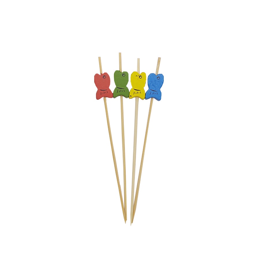 Palito Decorativo para Petisco - Peixe - 20 unidades - Artlille