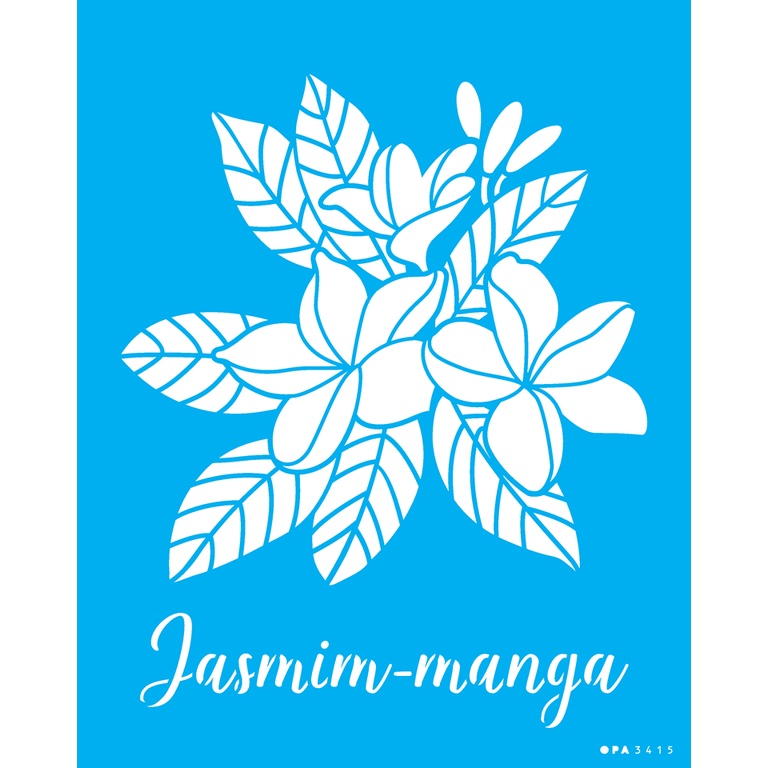 Stencil OPA 3415- PDBrasil Flor Jasmim-manga 20x25cm