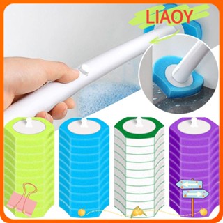 LIAOYING 10pcs Cabeça De Escova Higiênica Sanitária Solúvel Em Água Lavanda Limão Esponja Limpa