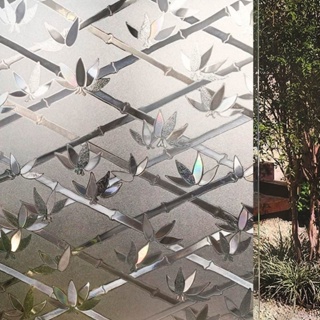 Adesivo Sem Cola Box Janela Vidro Bambu com Folhas 200x60cm em Oferta na Shopee