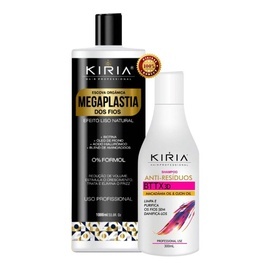 Kit Escova Megaplastia Kiria Hair Shampoo Anti Resíduo 300ml