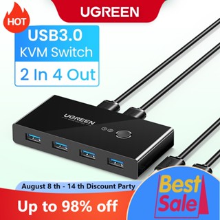 UGREEN USB Interruptor KVM 3.0 2.0 Para PC Teclado E Mouse Impressora Windows10 2 PCs Compartilhar 4 Dispositivos