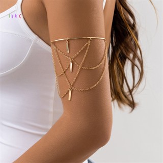 Uequilibrium Gold Pulseira De Braço Superior Aberto Cor Jóias Femininas Rectângulo Stick Charme Novo