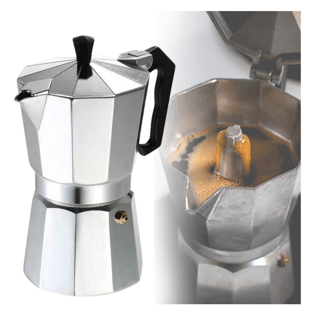 Imagem Cafeteira Italiana Moka Premium 6 Xícaras De  Alumínio