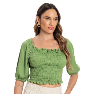 Blusa Feminina Com Lastex Endless Verde