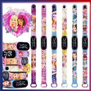 Barbie boll Relógio Eletrônico Impresso / Relógio Digital Infantil Cartoon