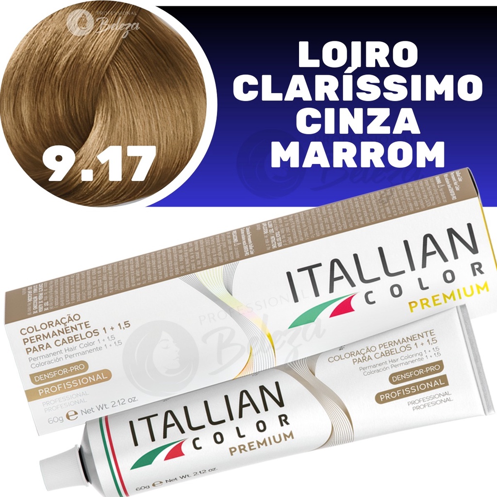 Coloraçao Itallian Color  9.17 Louro Clarassimo Marrom Frio