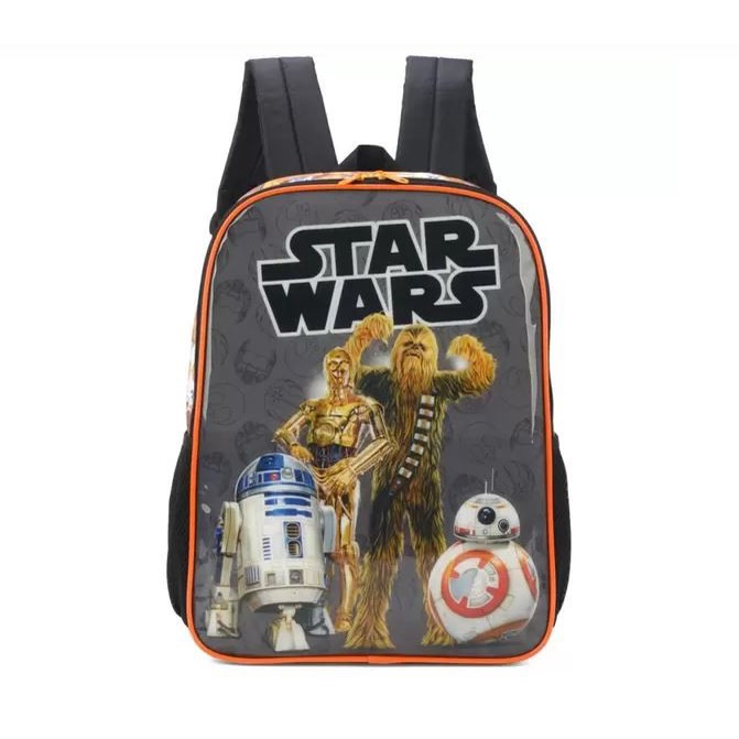 Mochila Costas Star Wars Laranja Chewbacca Luxcel
