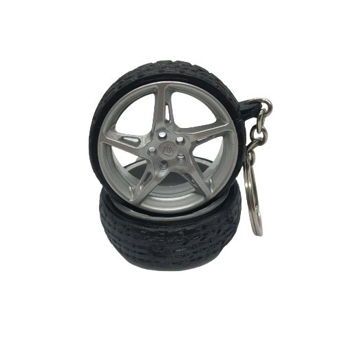 Chaveiro de Roda Miniatura Ferrari Rocket com Pneu Borracha