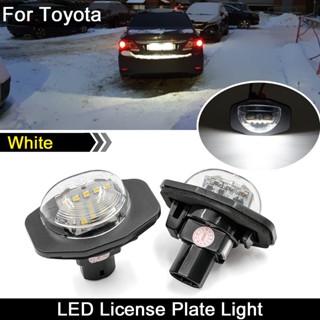 2Pcs Para Toyota Alphard Auris Corolla Wish Sienna Urban Cruiser Scion XB XD Placa De Luz LED Branca Número De
