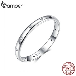 Anel Feminino Bamoer Love Star Prata Esterlina 925 / 6 / 7 / 8 / Scr546