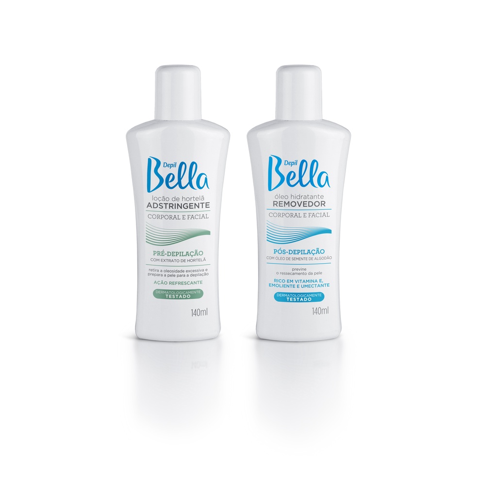 Kit Pré e Pós Depilação - Loção + Oleo - Depil Bella