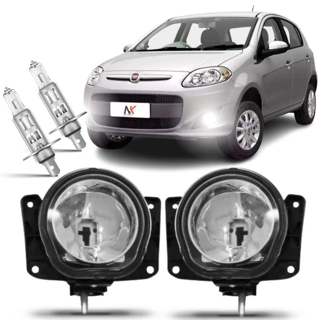 Par Farol Milha Palio G5 Attractive 2012 2013 2014 2015 á 2018 + Lâmpada em Oferta na Shopee