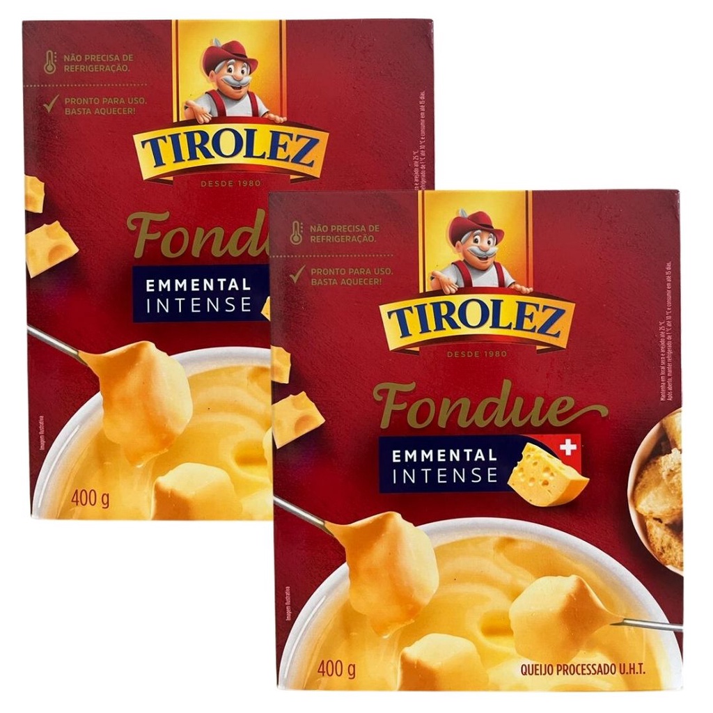 Kit 02 Unidades 400g De Fondue De Queijo Emmental Tirolez