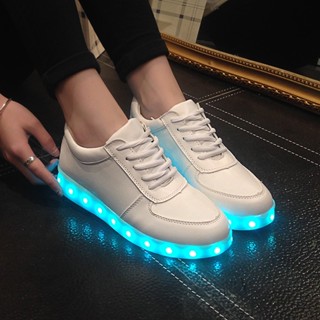 2023 Tênis Unisexo Glitter Light Up Sneakers USB LED Recarregável Colorful