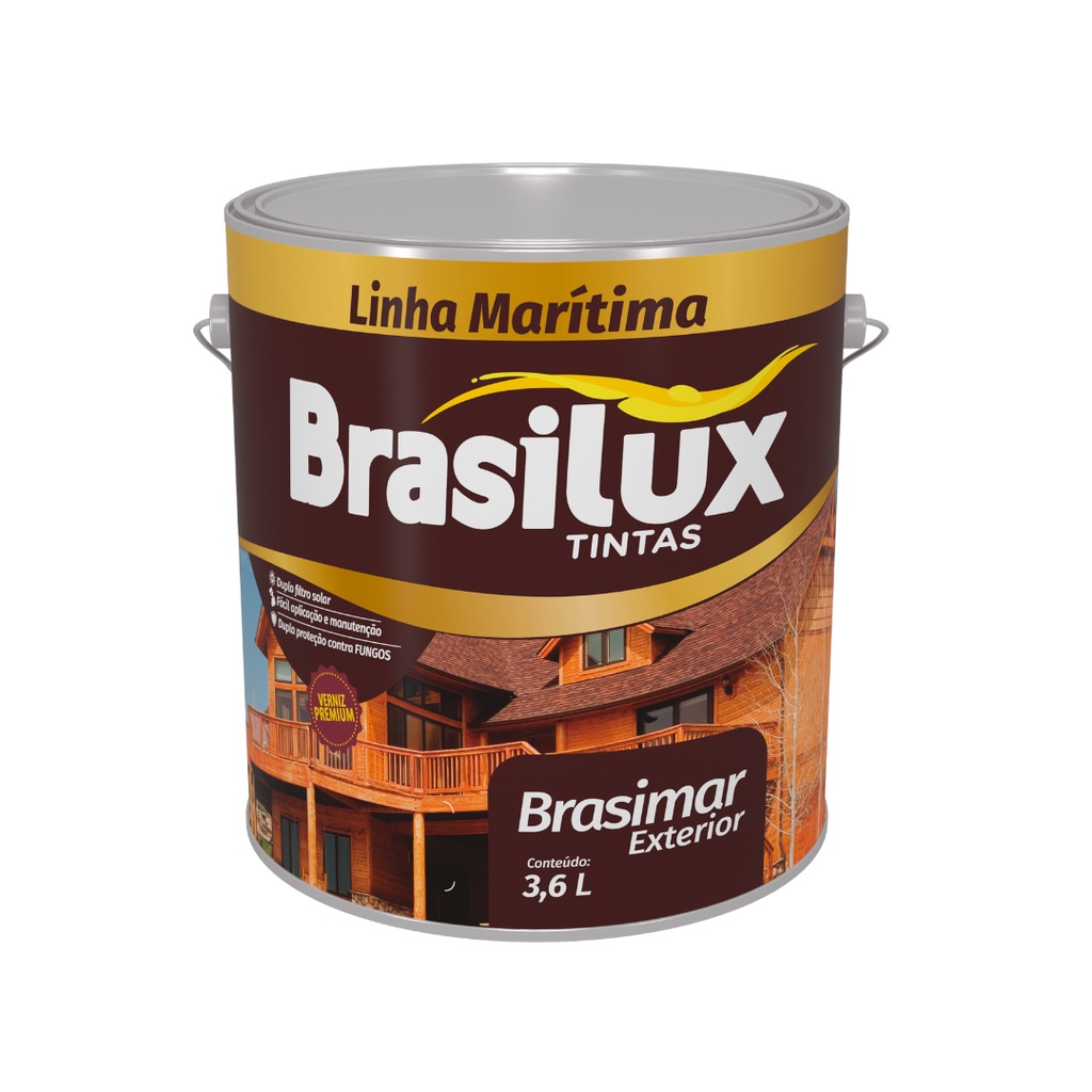 Verniz Para Madeira Marítimo 3,6l Brasilux Cores em Oferta na Shopee
