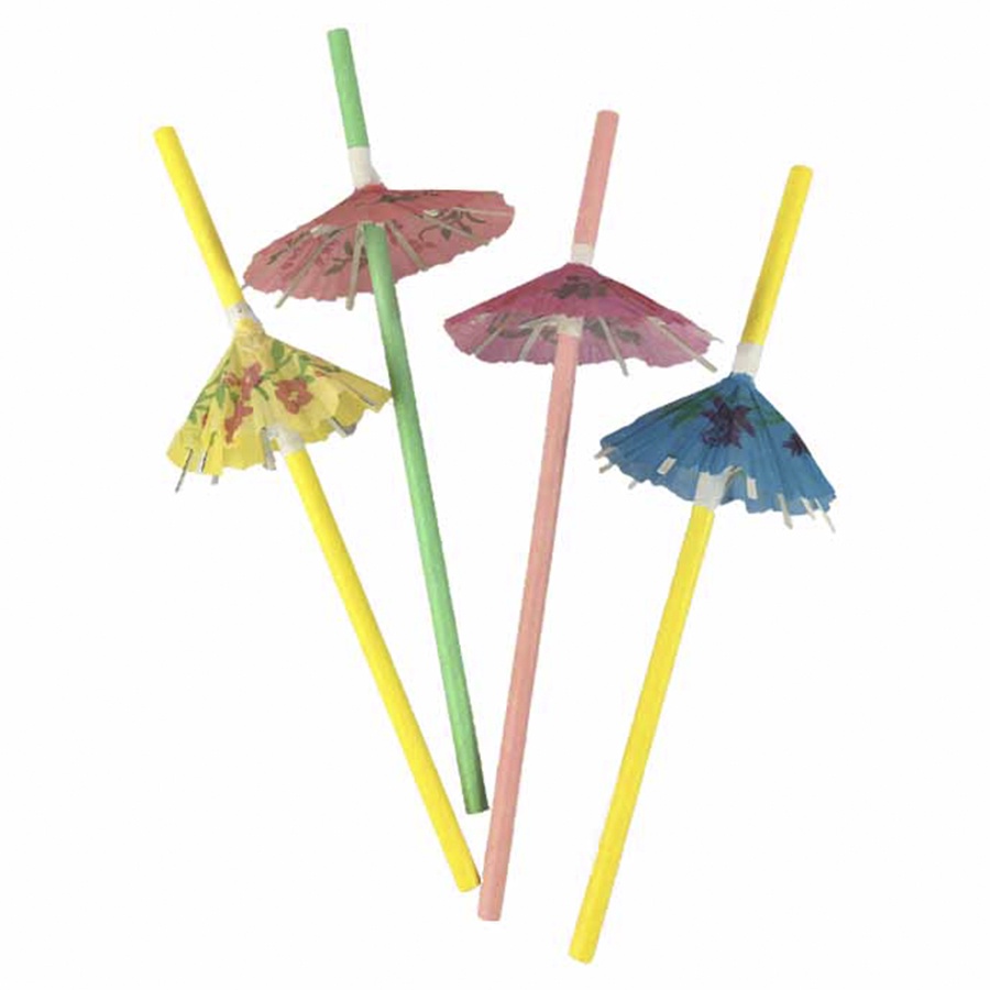 Canudos de Papel - Guarda Chuva Colorido - 10 unidades - Rizzo em Oferta na Shopee