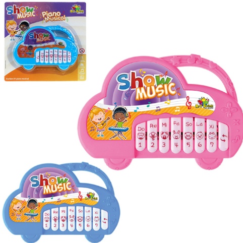 Teclado Piano Infantil Musical Piano Bebê Show tons musicais percepção Music Diversão Rosa e Azul