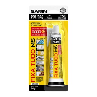 Cola e Veda FIXA TUDO Polidag Branca 80G - Garin em Oferta na Shopee