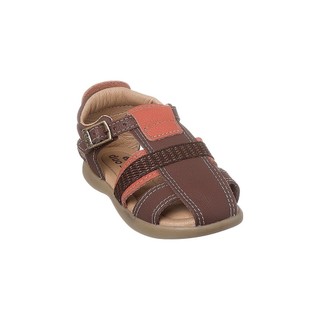 Sandália Infantil Masculina Ortopé Carinhoso em Couro Marrom Café em Oferta na Shopee