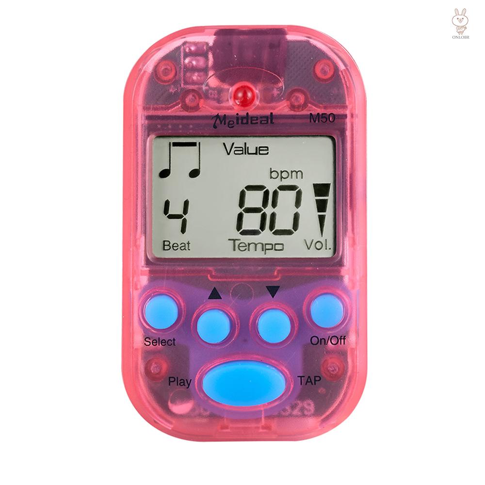 Metrônomo Profissional M50 Digital LCD Clip-on Tuner Metronomfor Guitar Piano Mini Acessórios Para Instrumentos Musicais