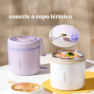 marmita eletrica 220v lancheira térmica infanti marmita eletrica bivolt lancheira marmita termica eletrica bento box marmita inox caixa de almoço de carregamento USB