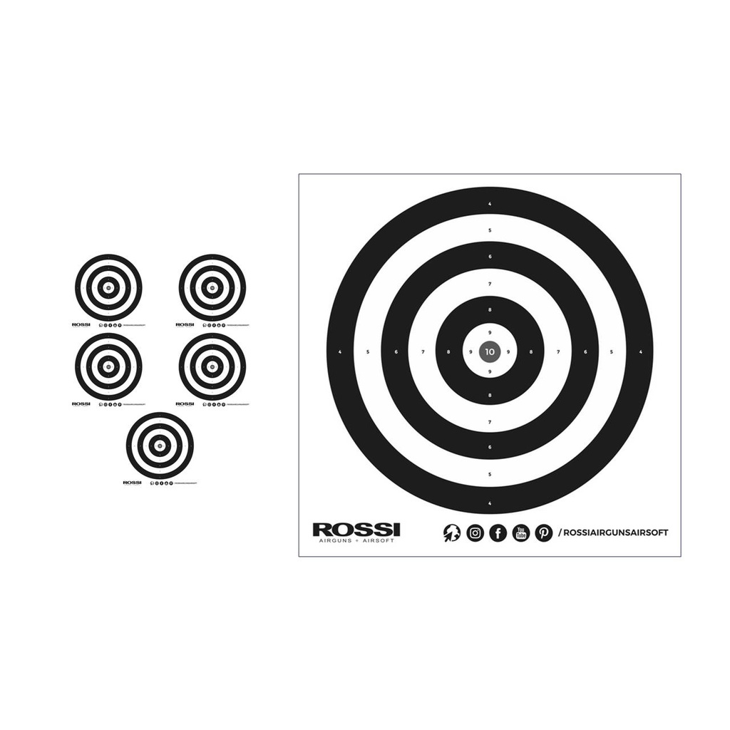Alvo de Papel PRETO 140x140MM (ROSSI) - PCT 5 unidades em Oferta na Shopee