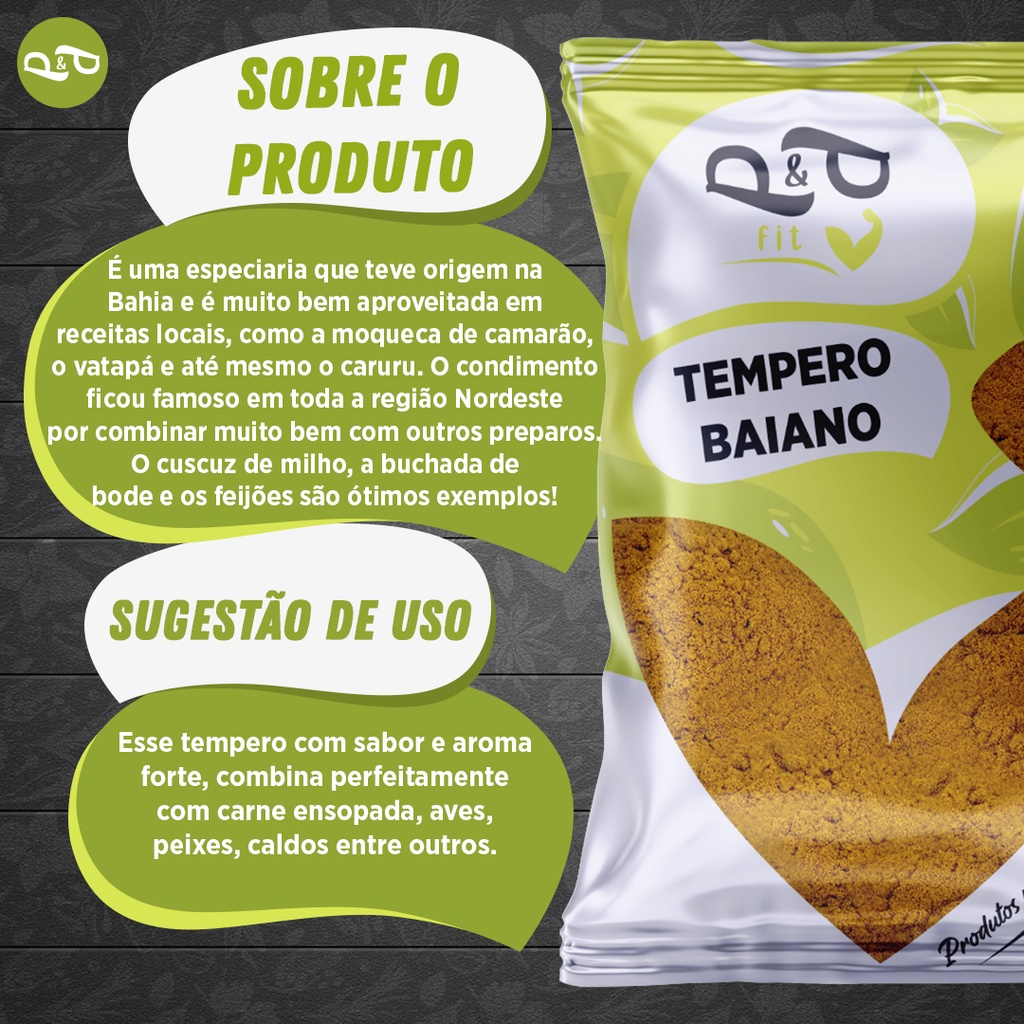 Tempero Baiano 500g - P&P em Oferta na Shopee