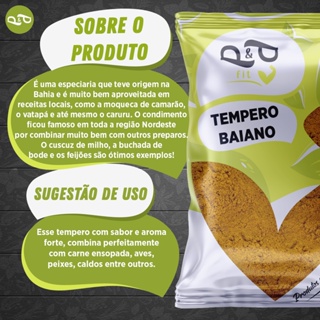 Tempero Baiano 500g - P&P em Oferta na Shopee