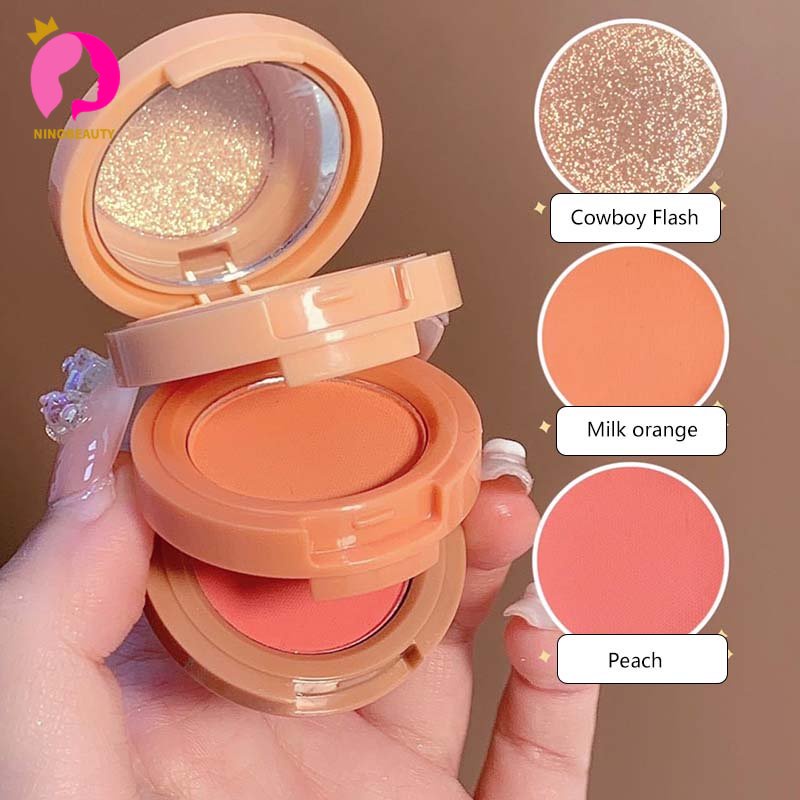 3 Em 1 Paleta De Blush 3 Camadas Palate Iluminador Com 2 Cores Para Rosto Pó De Contorno Facial Champanhe Gold Bronzer /Maquiagem