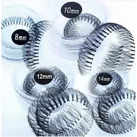 KIT 12 Cílios Tufinho Sem Nó Natural  Extensão Volume Russo Pote 8mm 10mm 12mm 14mm Pronto Entrega