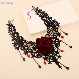 Adegree Vintage Colar De Gargantilha De Charme De Flor Para Mulheres Gótico De Renda Tassel Clavicle Chain Jewelry Novo