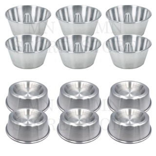 Kit 6 Forma Suiça Pudim 12cm 6 Ballerine 10cm Bolo Piscina Alumínio em Oferta na Shopee